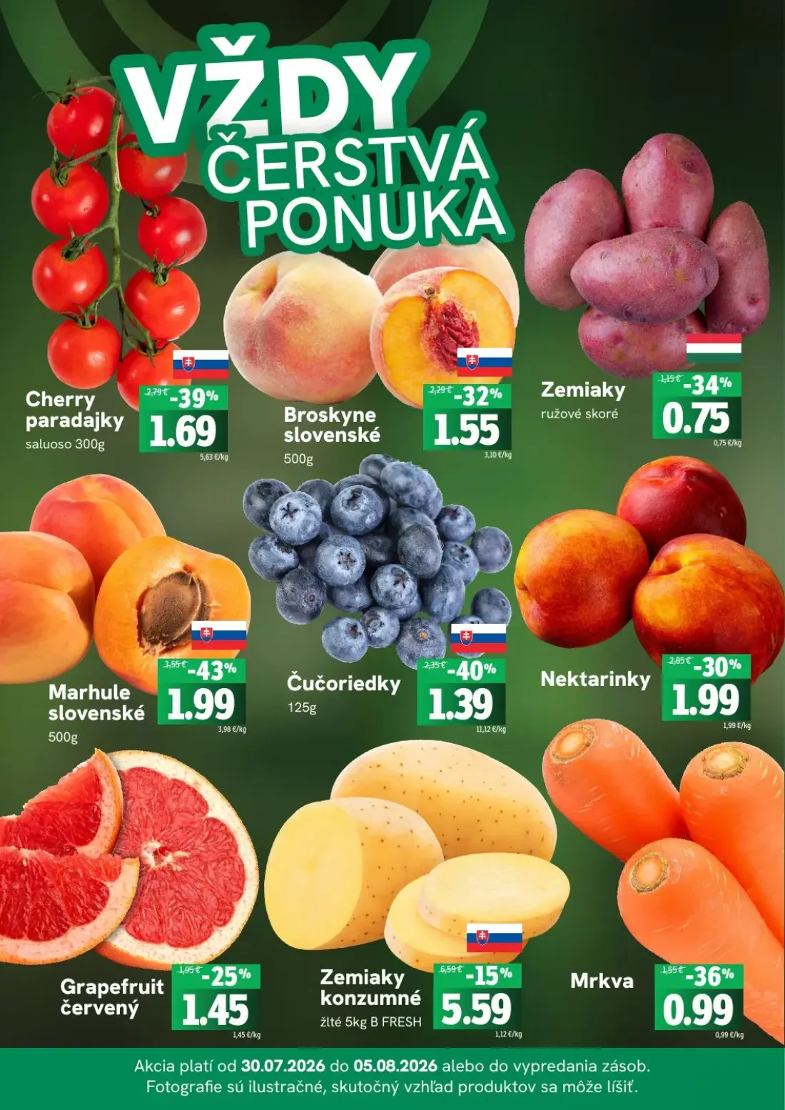 Fresh leták, strana 3 z 4 — Marhule slovenské, Cherry paradajky, Zemiaky konzumné