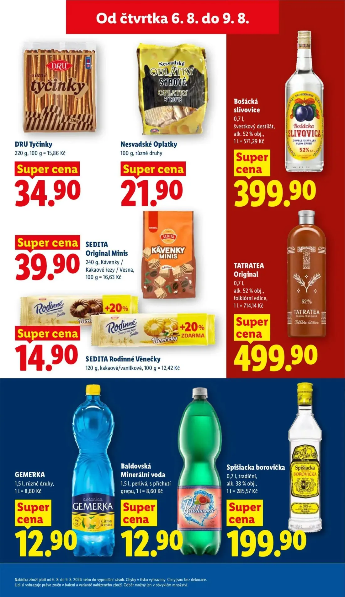 Lidl leták, strana 19 z 48 — DRU Tyčinky, Nesvadské Oplatky, Bošácká slivovice