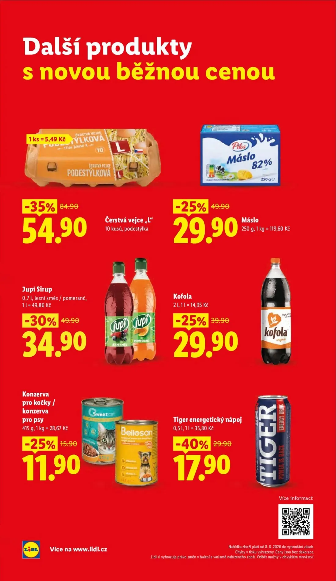 Lidl leták, strana 5 z 54 — Čerstvá vejce „L", Máslo, Jupí Sirup