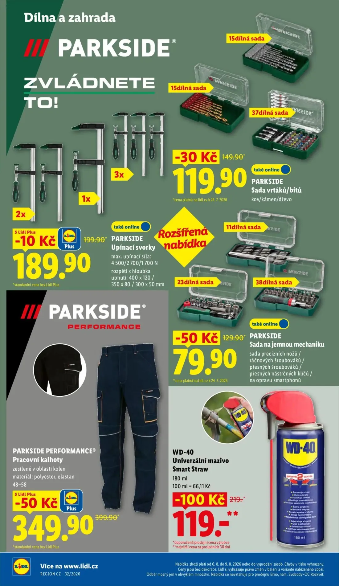 Lidl leták, strana 34 z 48 — WD-40 Univerzální mazivo Smart Straw, PARKSIDE Sada na jemnou mechaniku, PARKSIDE PERFORMANCE® …