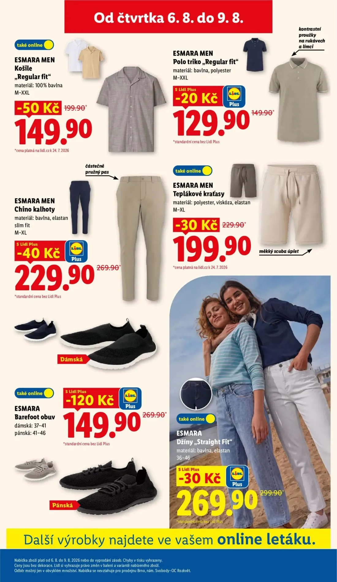 Lidl leták, strana 37 z 48 — ESMARA Barefoot obuv, ESMARA MEN Košile „Regular fit", ESMARA MEN Chino kalhoty