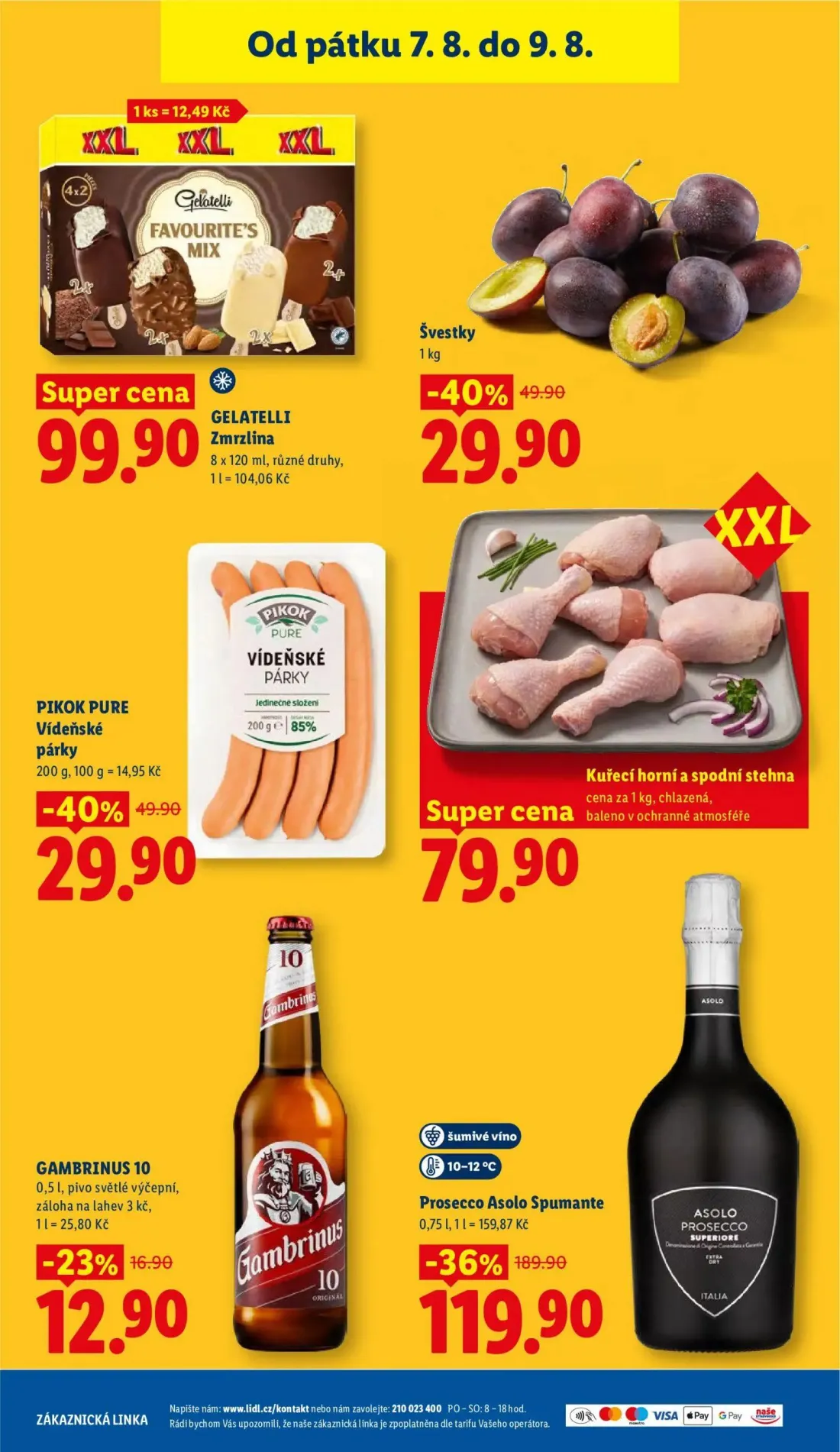 Lidl leták, strana 41 z 48 — Prosecco Asolo Spumante, Švestky, PIKOK PURE Vídeňské párky