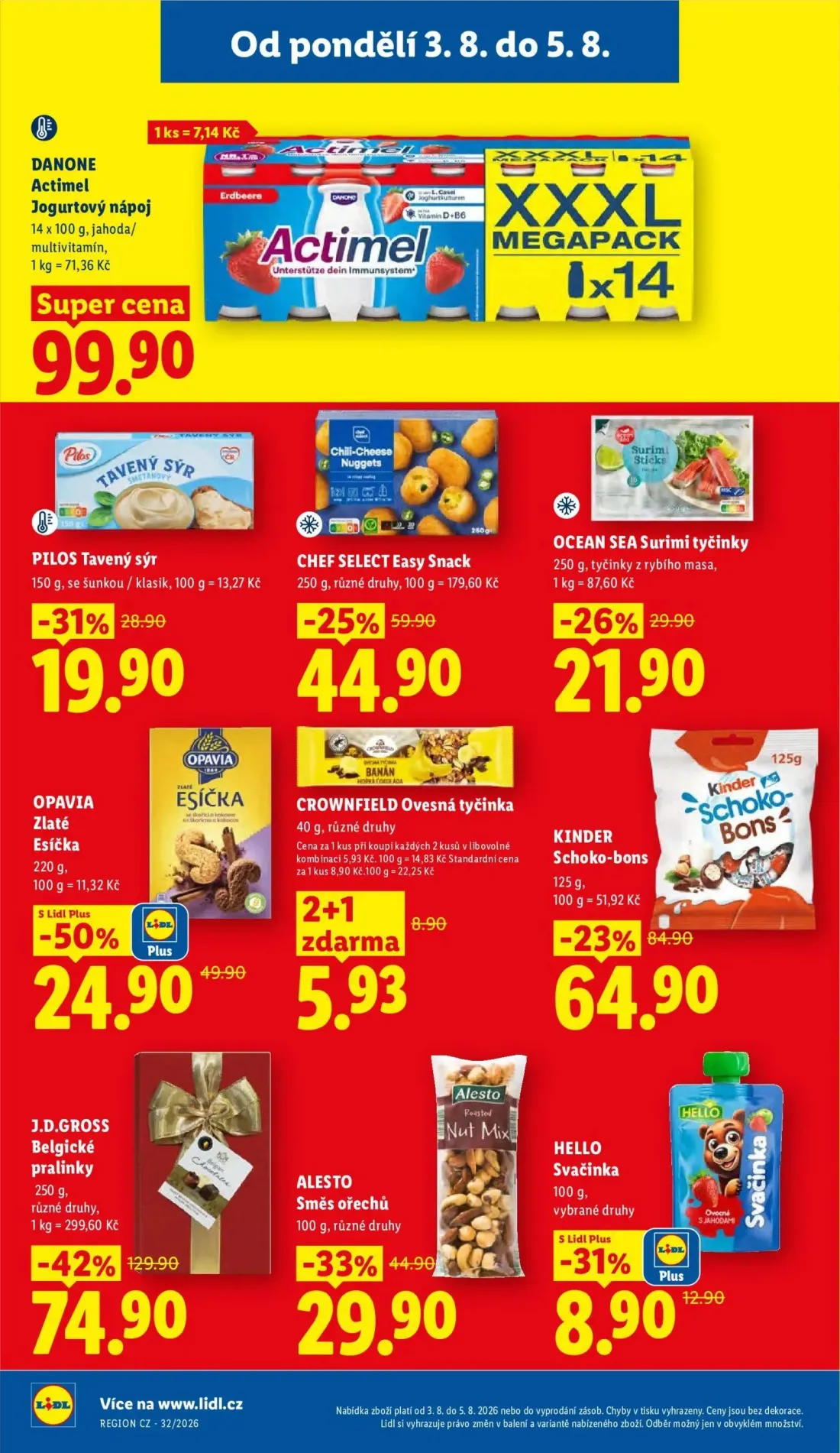 Lidl leták, strana 30 z 54 — J.D.GROSS Belgické pralinky, OPAVIA Zlaté Esíčka, KINDER Schoko-bons