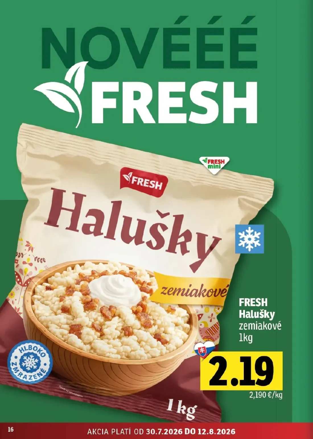 Fresh - západ leták, strana 16 z 46 — Halušky zemiakové