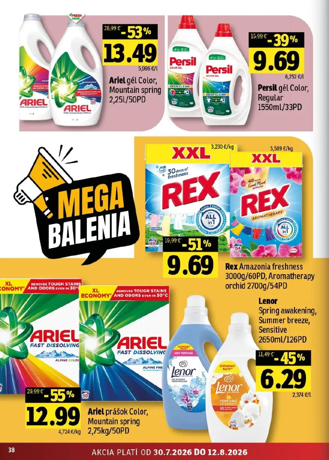 Fresh - západ leták, strana 38 z 46 — Ariel prášok Color, Mountain spring, Ariel gél Color, Mountain spring, Rex Amazonia fr…