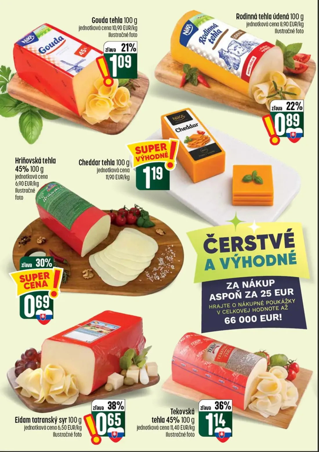 Coop Tempo leták, strana 14 z 60 — Gouda tehla, Rodinná tehla údená, Hriňovská tehla 45%