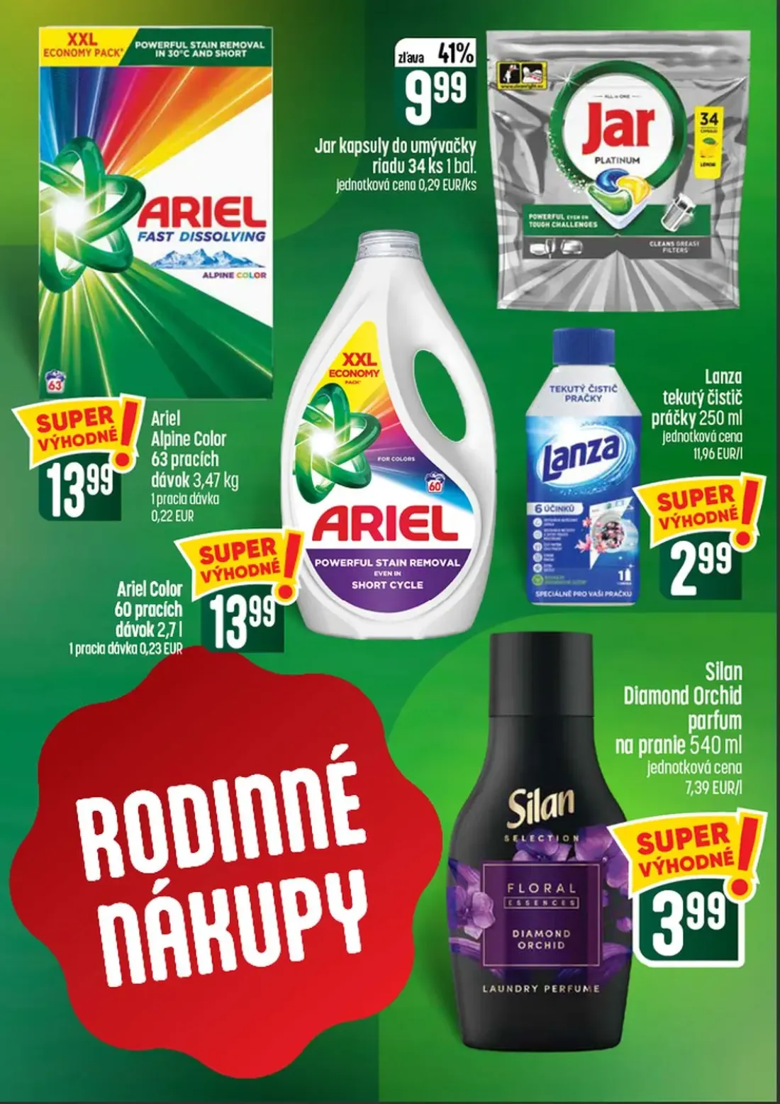 Coop Tempo leták, strana 55 z 60 — Jar kapsuly do umývačky riadu, Ariel Alpine Color