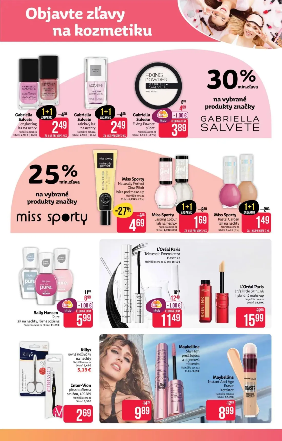 Teta Drogerie leták, strana 3 z 18 — L'Oréal Paris Telescopic Extensionist riasenka, L'Oréal Paris Infaillible Skin Ink hybr…