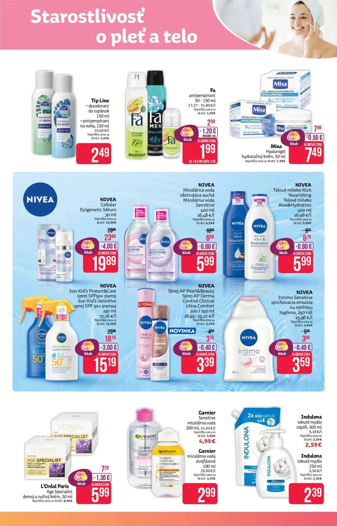 Teta Drogerie leták, strana 5 z 18 — NIVEA Cellular Epigenetic Sérum, NIVEA Sun Kid's Protect&Care sprej SPF50+ pump, NIVEA …