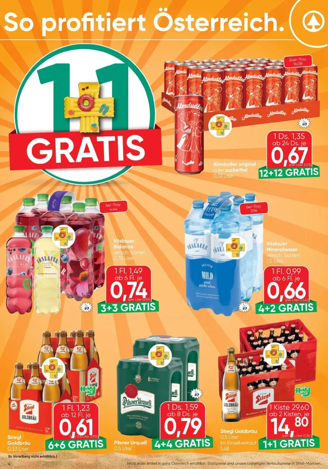 Spar Prospekt, Seite 4 von 16 — Almdudler original oder zuckerfrei