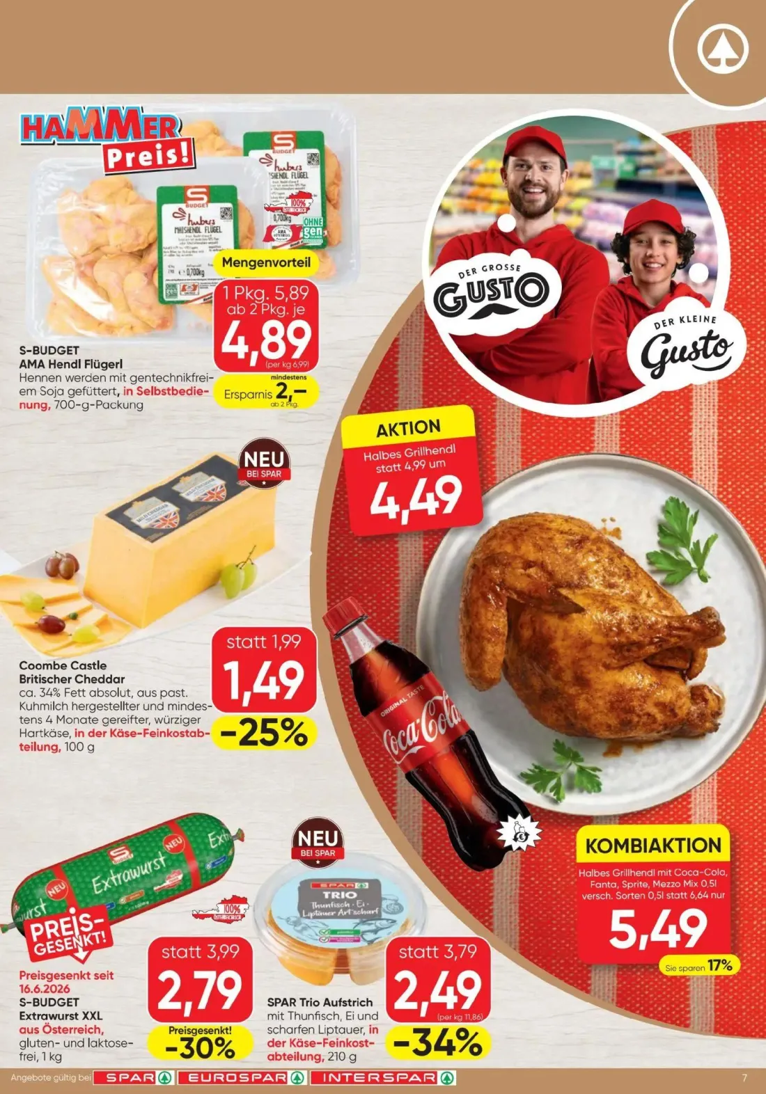 Spar Prospekt, Seite 7 von 16 — AMA Hendl Flügerl