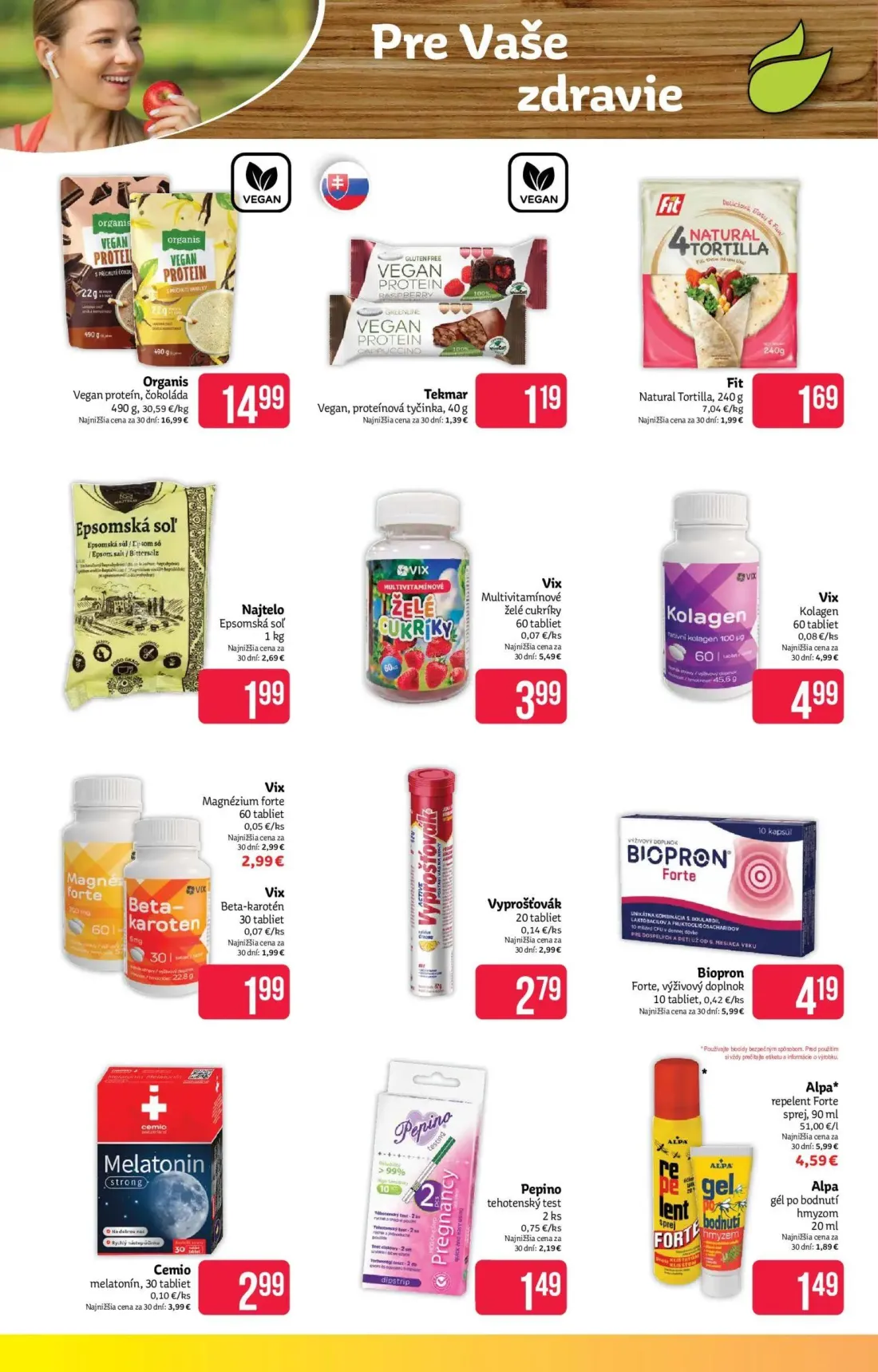 Teta Drogerie leták, strana 12 z 18 — Organis Vegan proteín, čokoláda, Biopron Forte, výživový doplnok, Vix Multivitamínové …