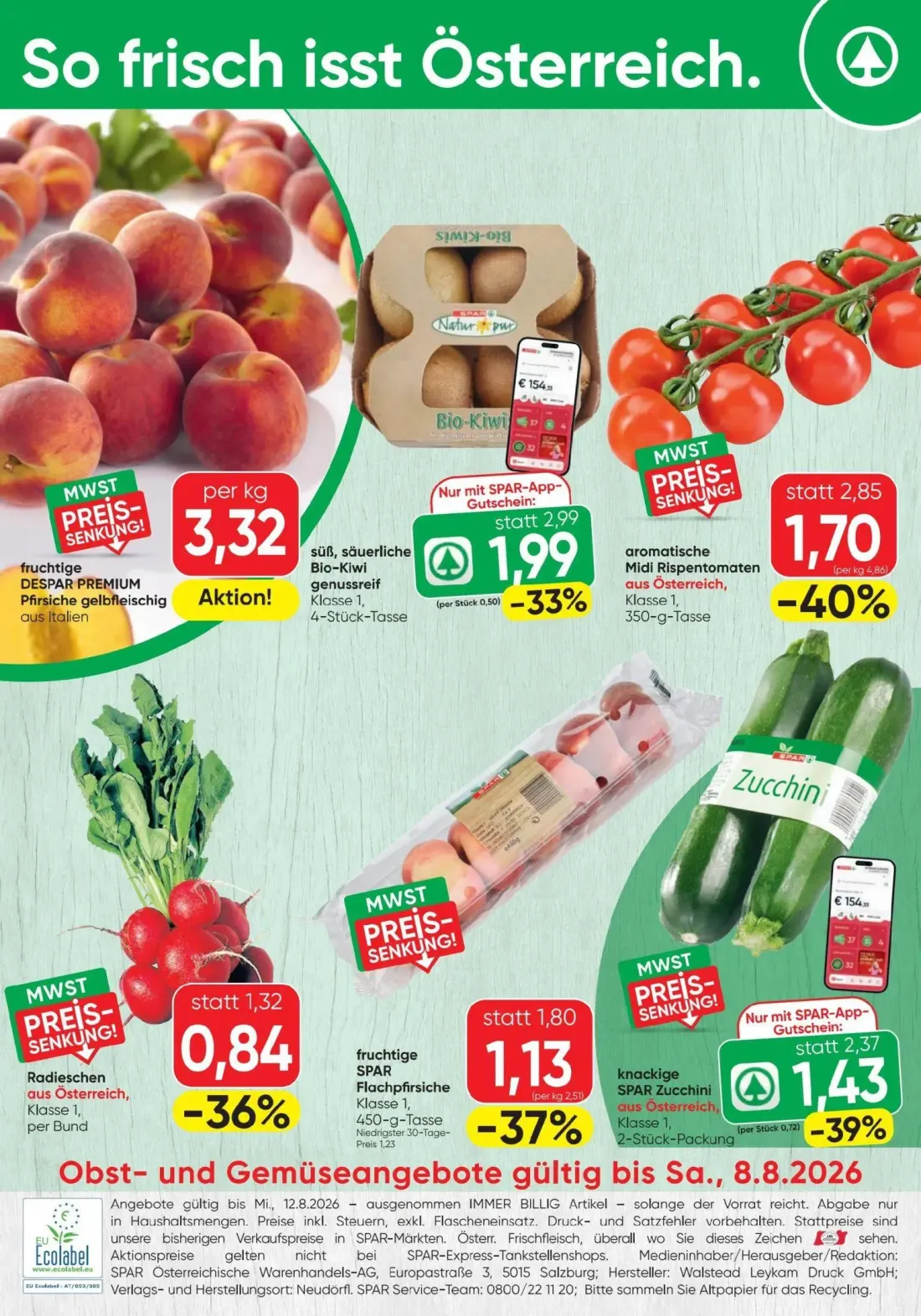 Spar Prospekt, Seite 16 von 16 — aromatische Midi Rispentomaten