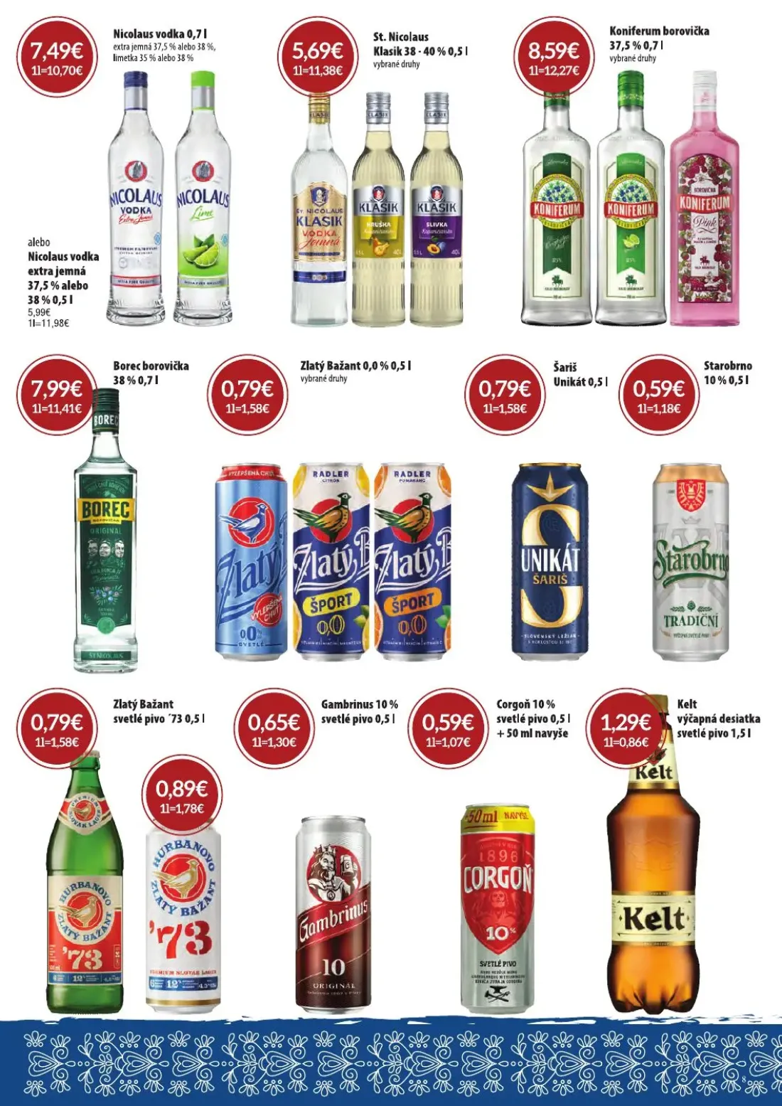 Cba Komfos leták, strana 8 z 32 — Nicolaus vodka extra jemná, Nicolaus vodka extra jemná, St. Nicolaus Klasik