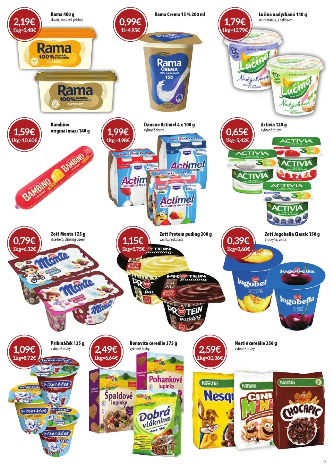 Cba Komfos leták, strana 12 z 32 — Rama 400 g, Rama Crema 15%, Lučina nadýchaná
