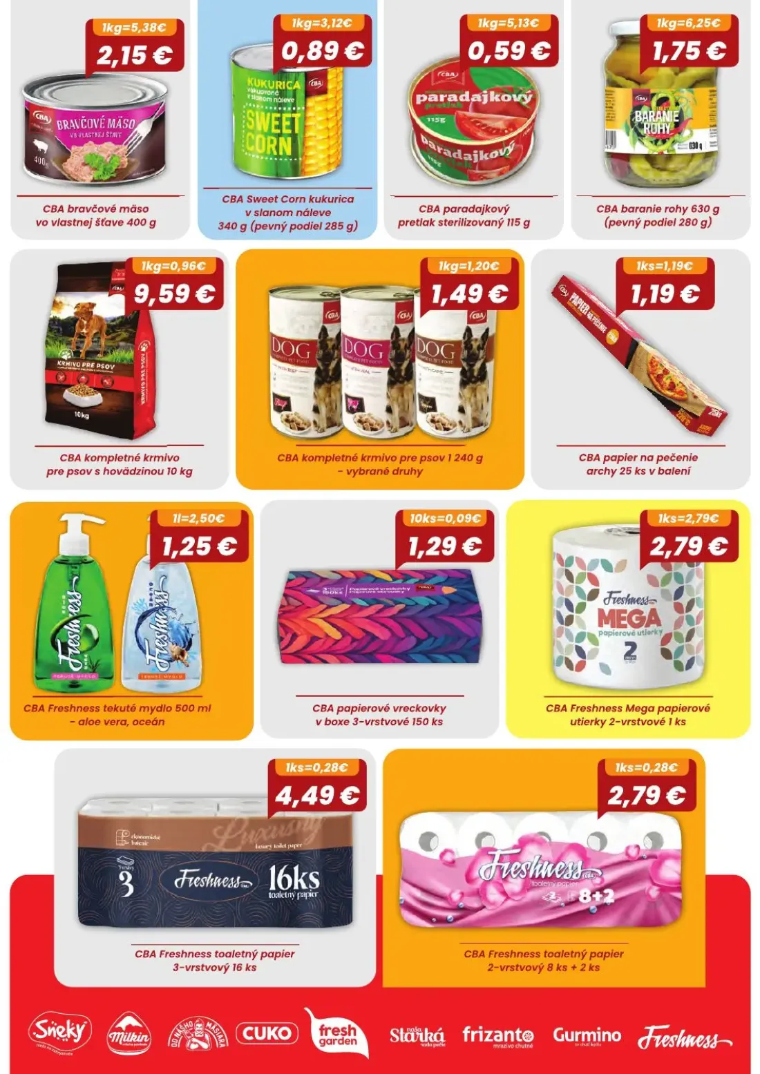 Cba Komfos leták, strana 31 z 32 — CBA bravčové mäso vo vlastnej šťave, CBA Sweet Corn kukurica v slanom náleve, CBA paradaj…