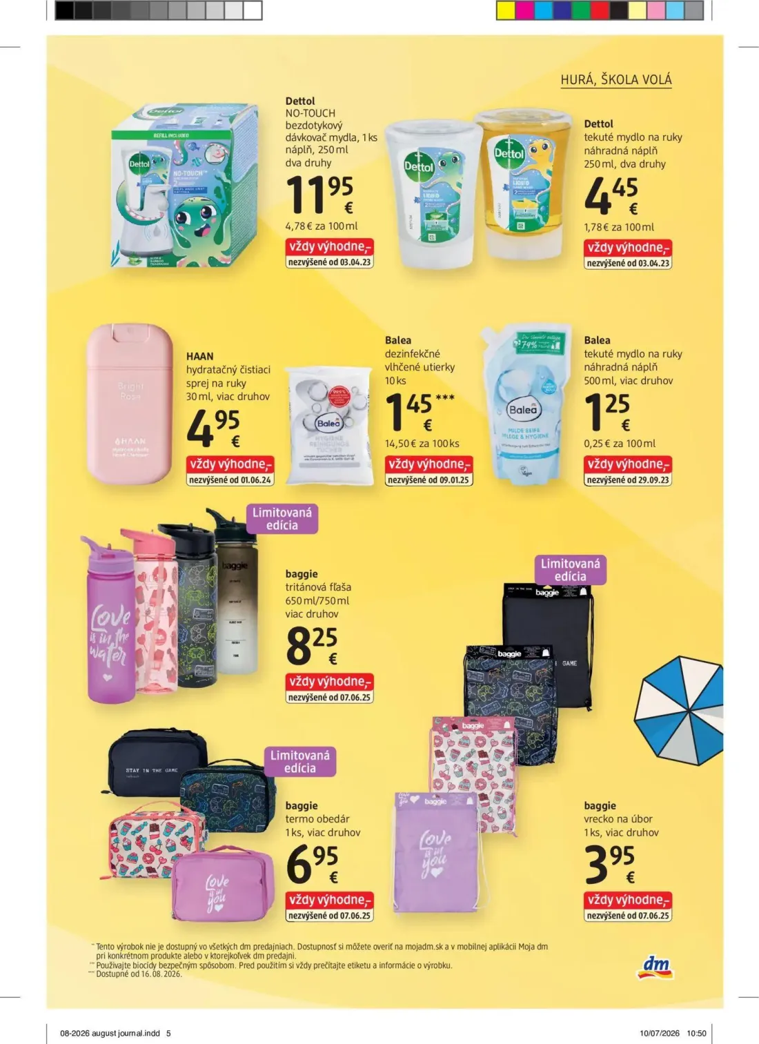 DM Drogerie leták, strana 5 z 32 — Dettol NO-TOUCH bezdotykový dávkovač mydla, Dettol tekuté mydlo na ruky náhradná náplň, H…
