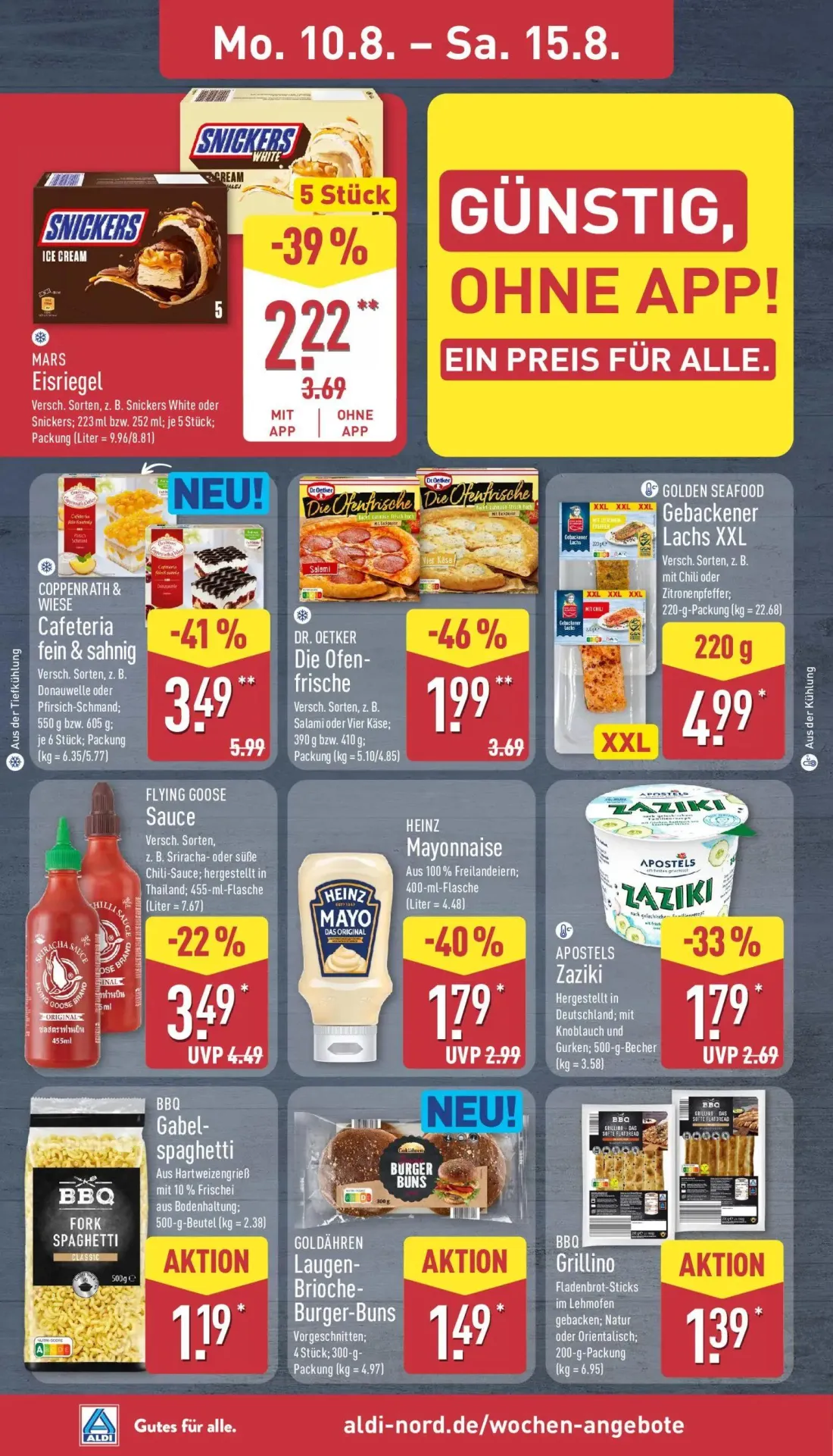Aldi Nord Prospekt, Seite 8 von 41 — COPPENRATH & WIESE Cafeteria fein & sahnig, DR. OETKER Die Ofenfrische, GOLDÄHREN Lauge…