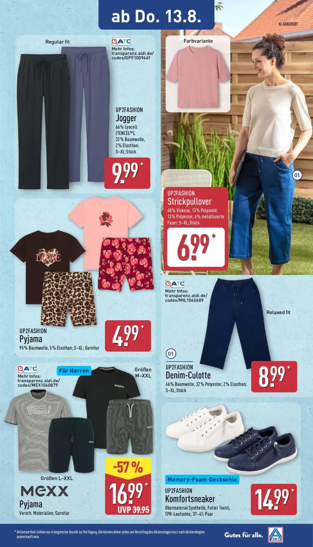 Aldi Nord Prospekt, Seite 21 von 41 — UP2FASHION Jogger, UP2FASHION Strickpullover