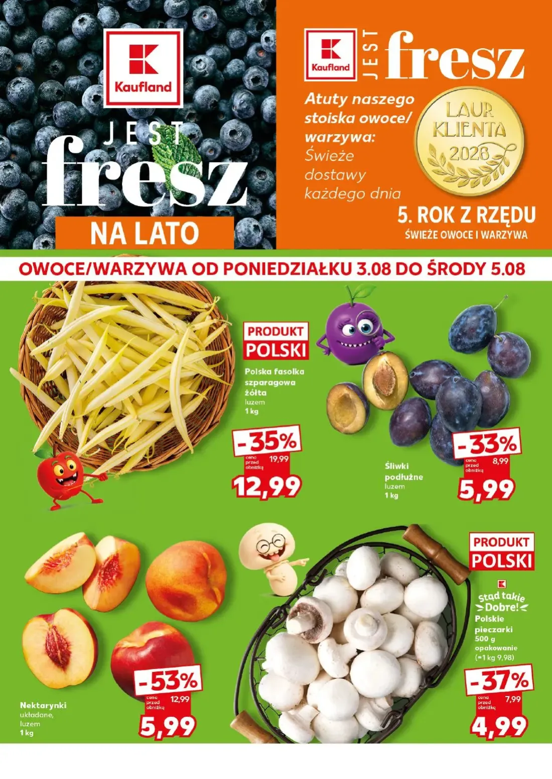 Kaufland gazetka, strona 2 z 26 — Polska fasolka szparagowa żółta, Nektarynki układane