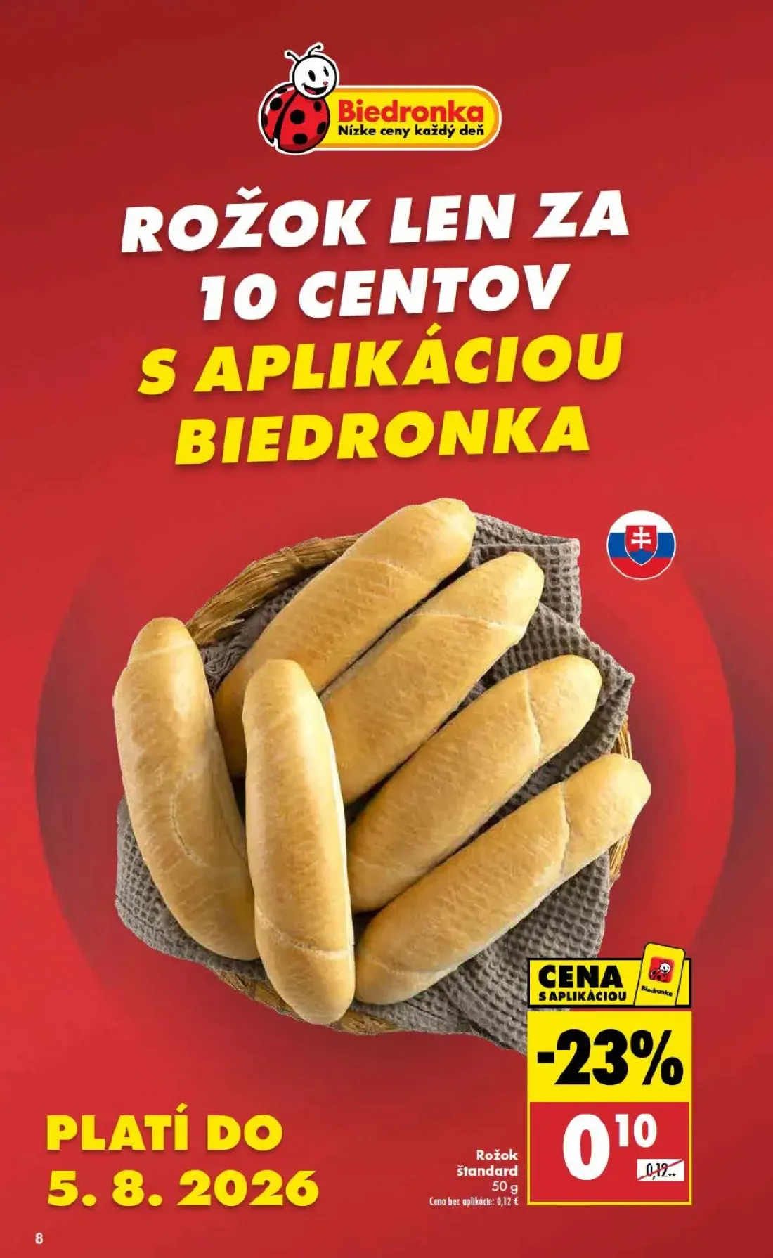Biedronka leták, strana 8 z 11 — Rožok štandard