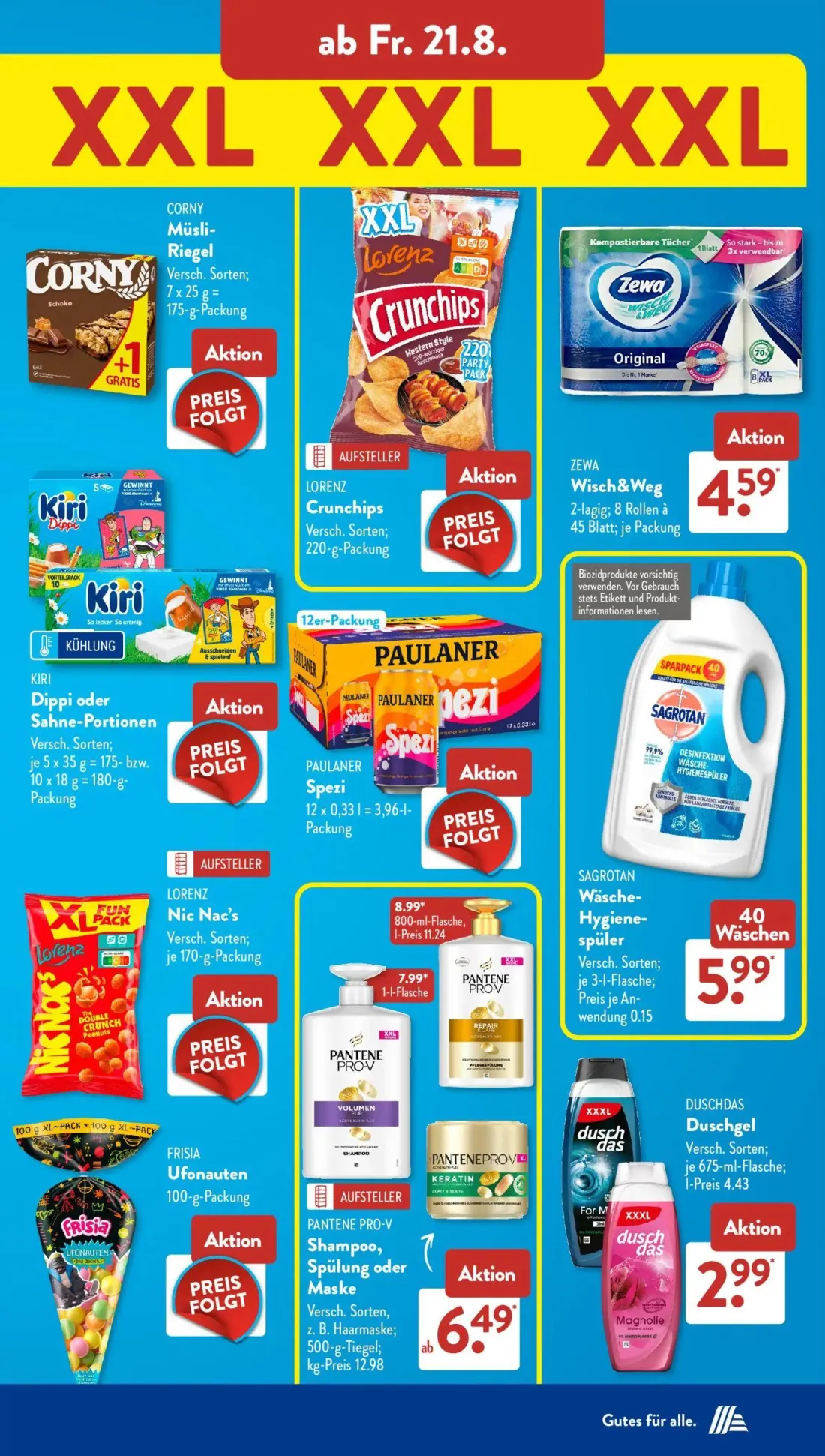 Aldi Süd Prospekt, Seite 10 von 22 — PANTENE PRO-V Shampoo, Spülung oder Maske, ZEWA Wisch & Weg, SAGROTAN Wäsche-Hygienespü…