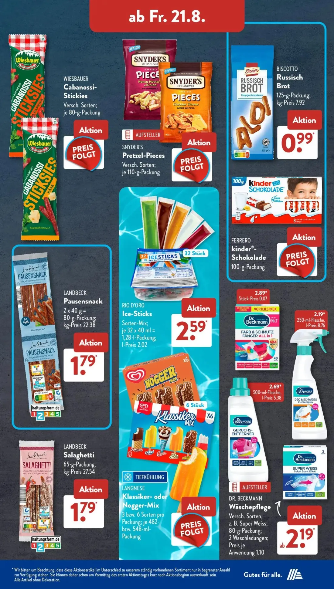 Aldi Süd Prospekt, Seite 12 von 22 — Dr. Beckmann Farb & Schmutz Fänger All in 1, Dr. Beckmann Deo & Schweiss Fleckenspray, …