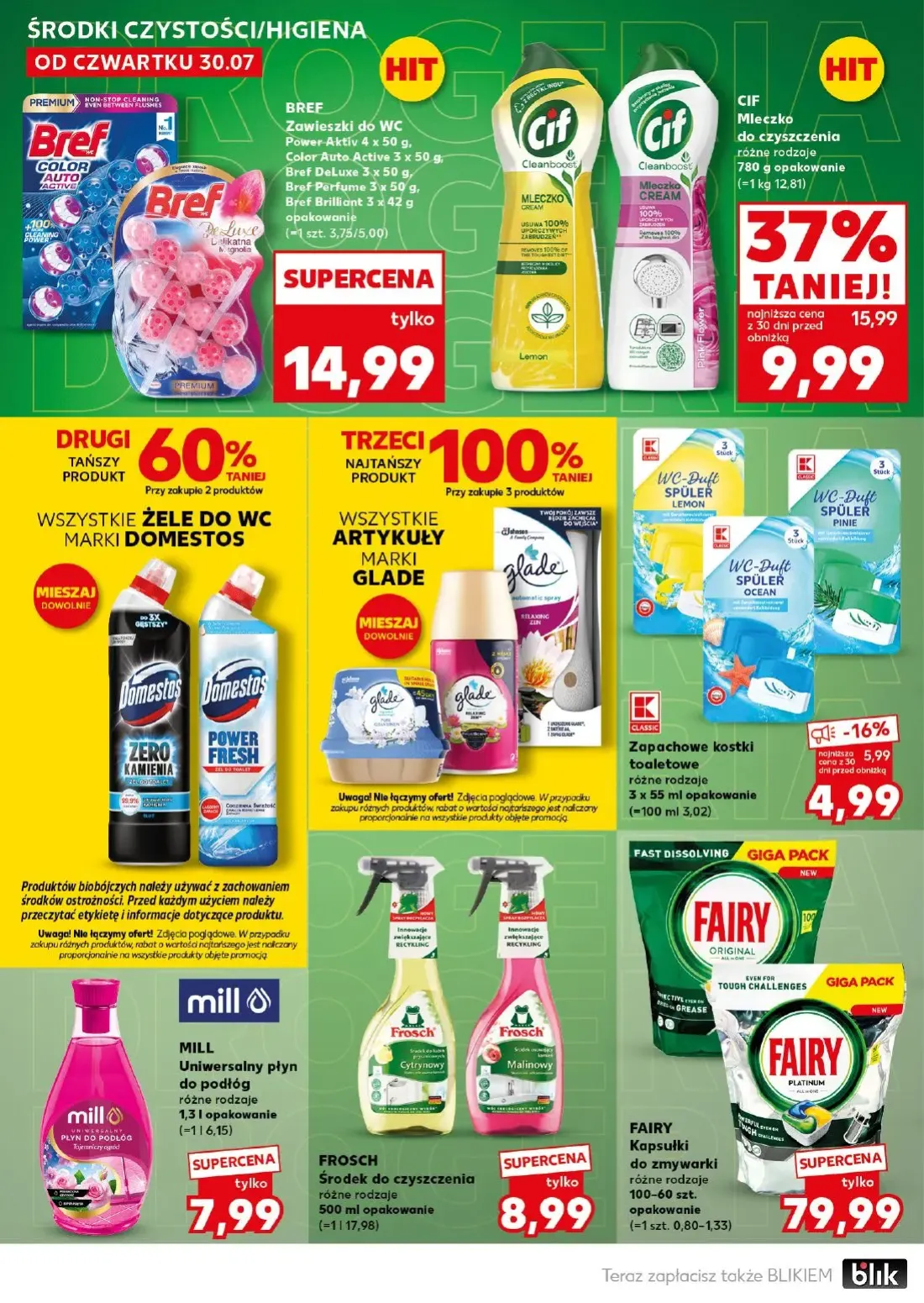 Kaufland gazetka, strona 18 z 26 — Cif Mleczko do czyszczenia, Zapachowe kostki toaletowe, Bref Zawieszki do WC Power Aktiv …