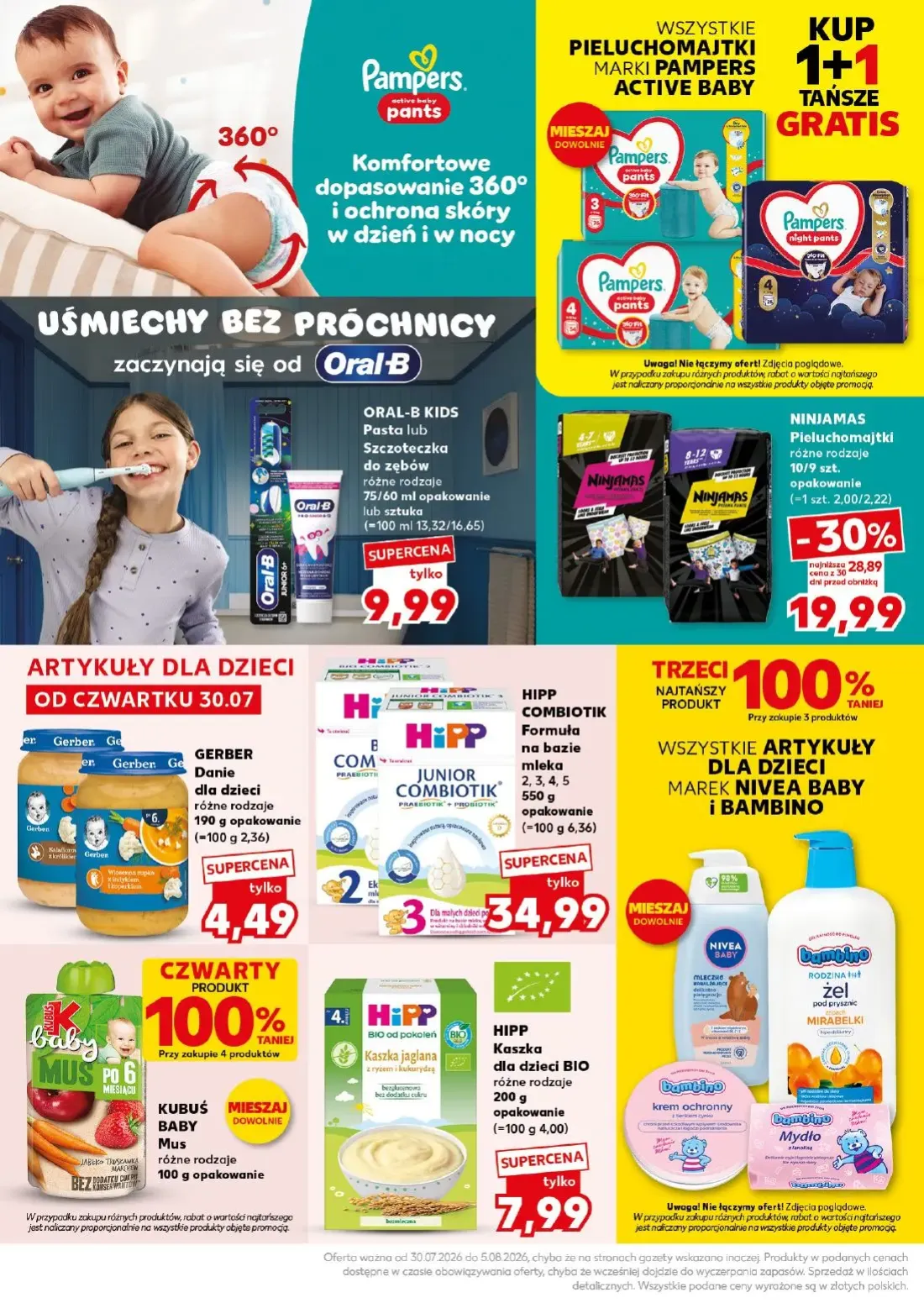 Kaufland gazetka, strona 20 z 26 — Ninjaman pieluchomajtki, Oral-B Kids Pasta lub Szczoteczka, Gerber Danie