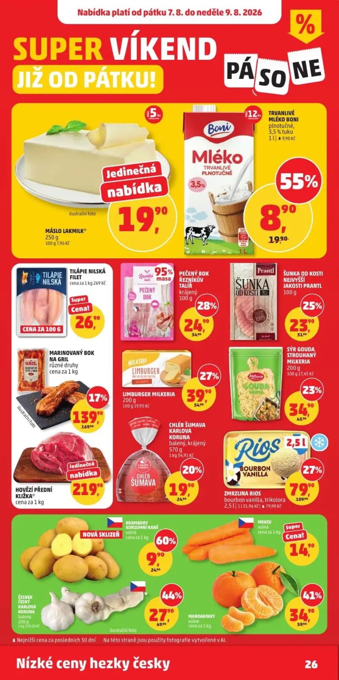 PENNY leták, strana 26 z 34 — MARINOVANÝ BOK NA GRIL, ZMRZLINA RIOS bourbon vanilla, trikolora, MANDARINKY volné