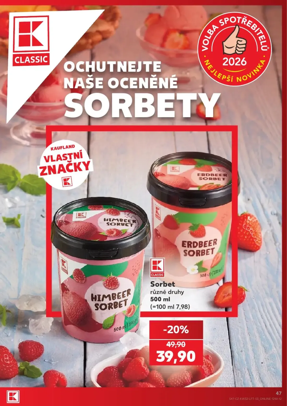 Kaufland leták, strana 47 z 54 — Sorbet