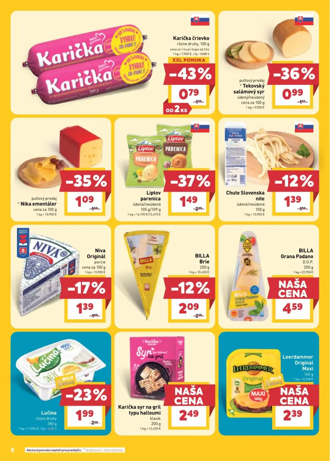 Billa leták, strana 8 z 32