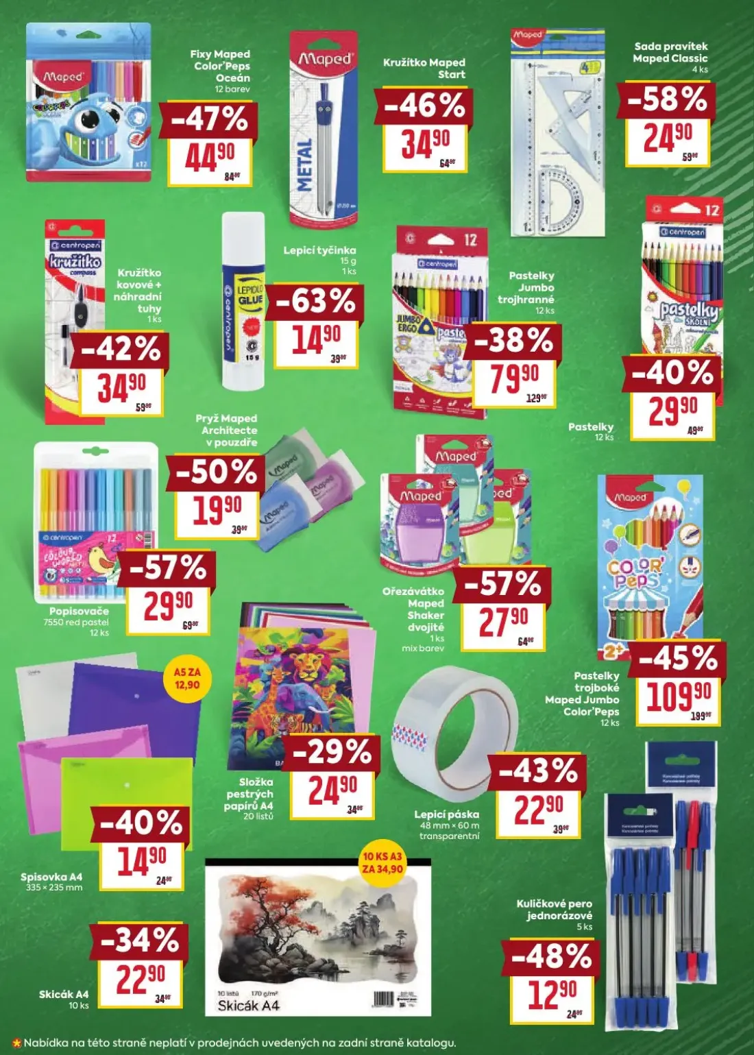 Billa leták, strana 5 z 20 — Pastelky trojboké Maped Jumbo Color'Peps, Pastelky Jumbo trojhranné, Fixy Maped Color'Peps Oceán