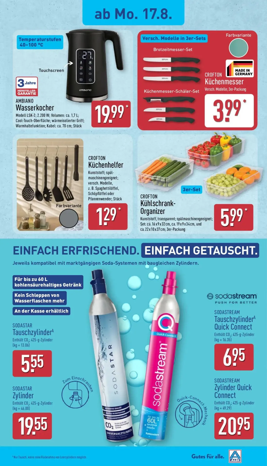 Aldi Nord Prospekt, Seite 4 von 14 — Wasserkocher, Küchenmesser, Küchenhelfer