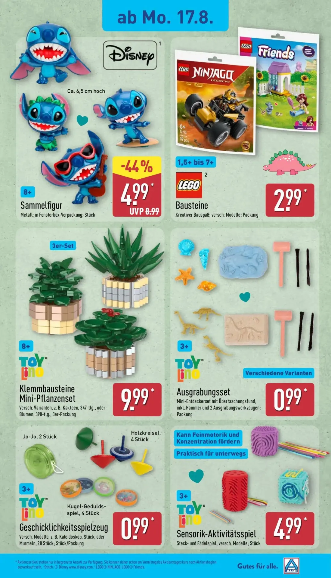 Aldi Nord Prospekt, Seite 6 von 14 — Sammelfigur, LEGO Bausteine, Klemmbausteine Mini-Pflanzenset