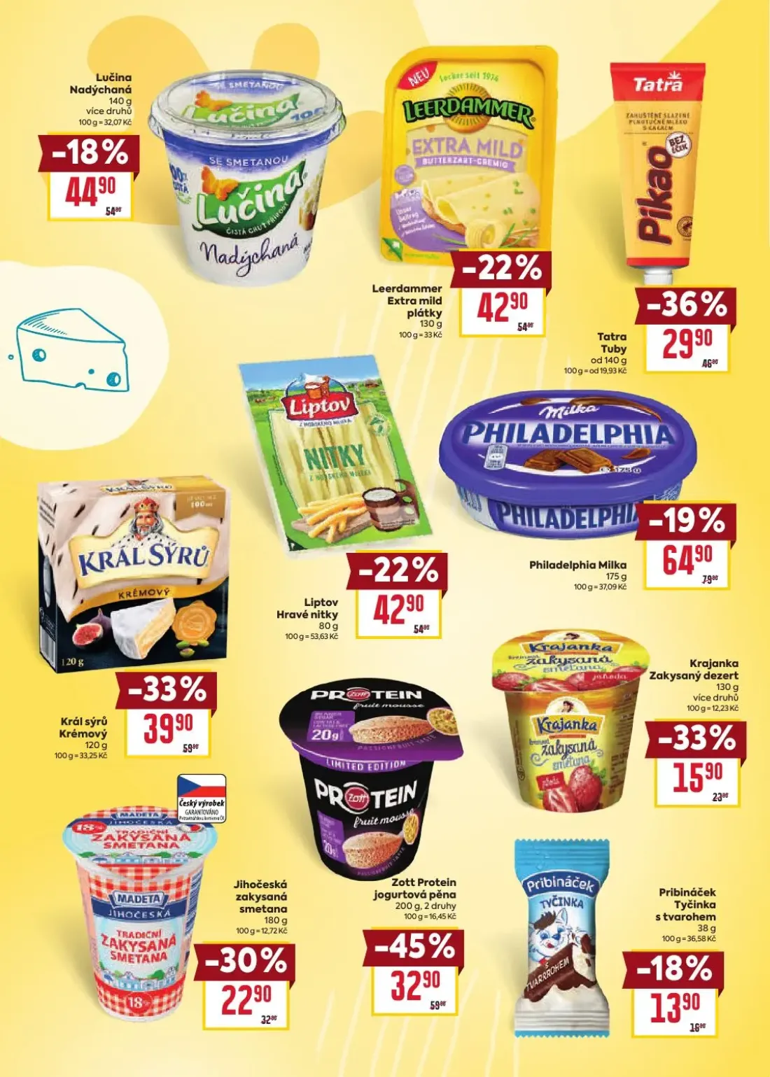 Billa leták, strana 12 z 20 — Zott Protein jogurtová pěna, Tatra Tuby, Philadelphia Milka