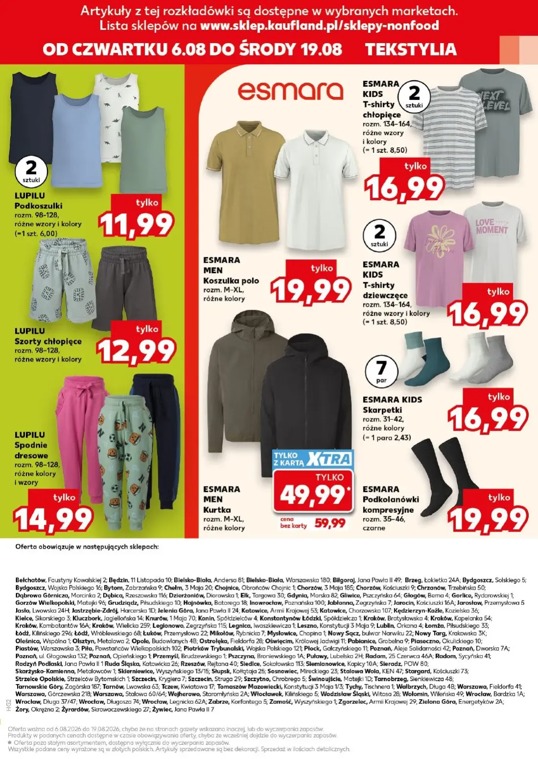 Kaufland gazetka, strona 15 z 16 — LUPILU Podkoszulki, ESMARA KIDS T-shirty chłopięce, LUPILU Szorty chłopięce