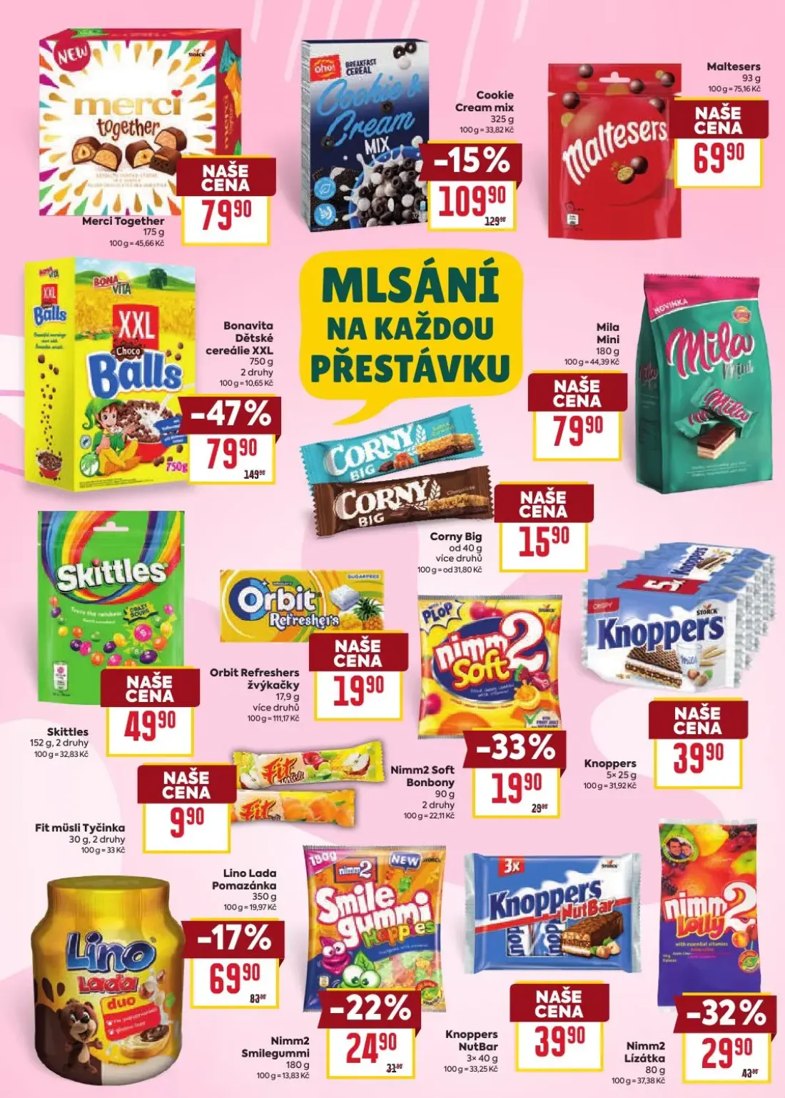 Billa leták, strana 14 z 20 — Bonavita Dětské cereálie XXL, Cookie Cream mix, Nimm2 Lízátka