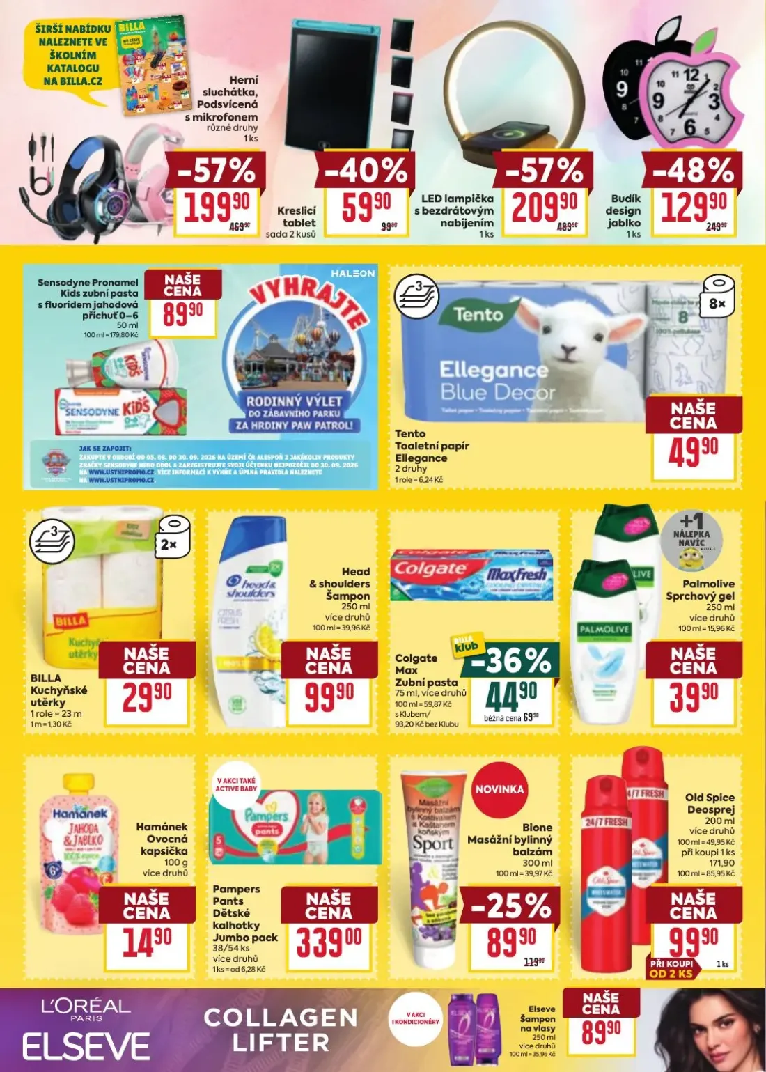 Billa leták, strana 26 z 33 — Tento Toaletní papír Ellegance, BILLA Kuchyňské utěrky, Head & shoulders Šampon