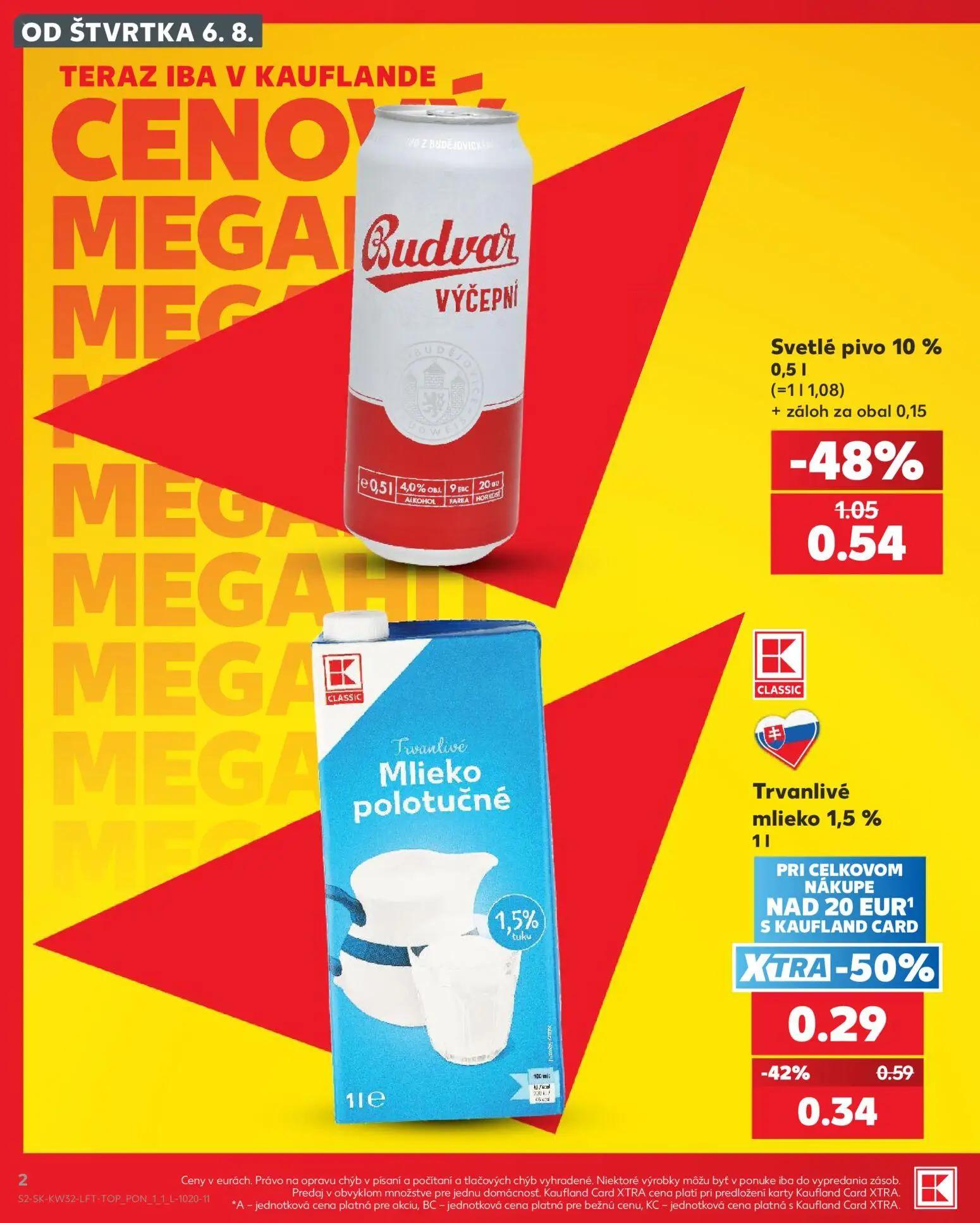 Kaufland leták, strana 2 z 78 — Svetlé pivo 10%