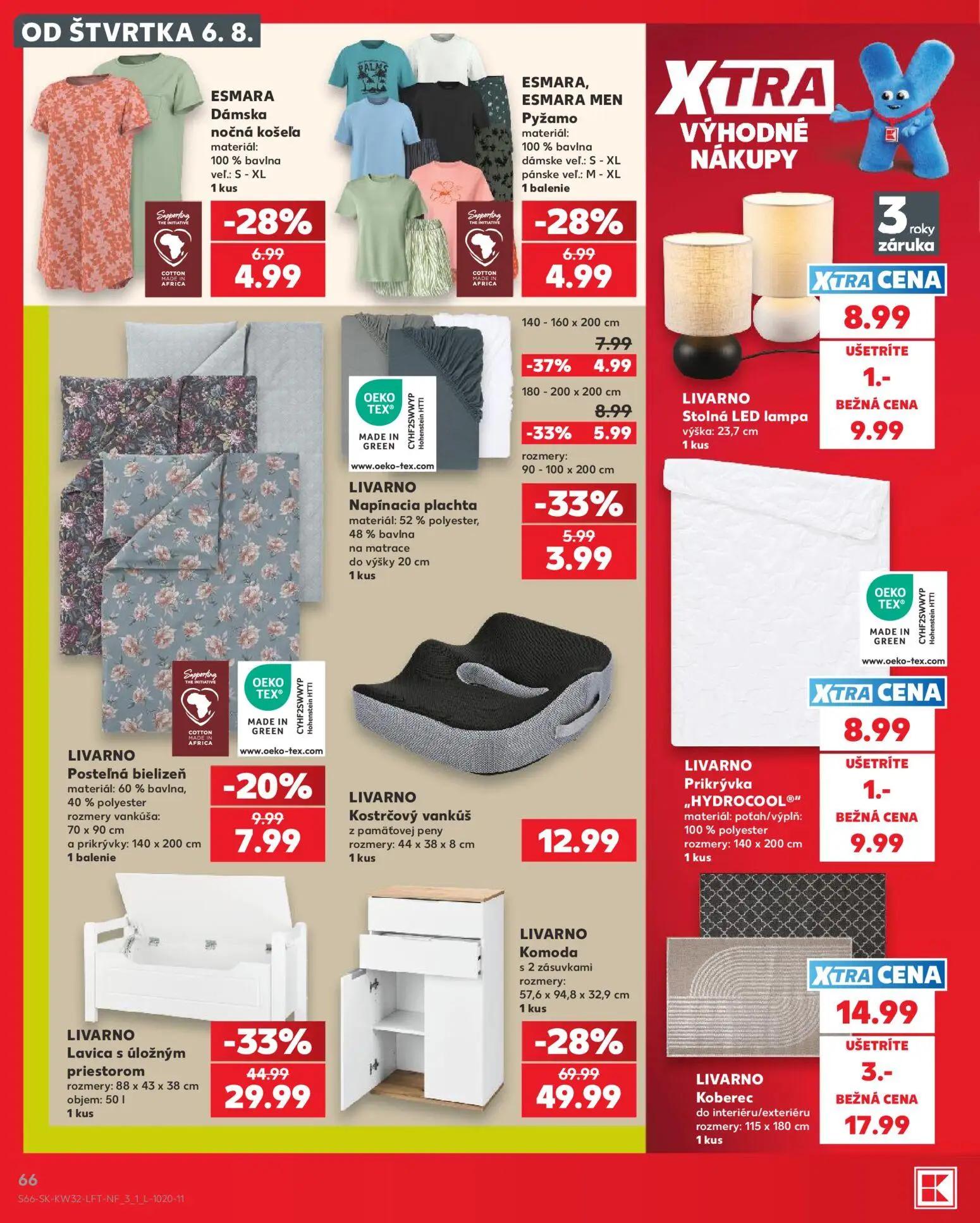Kaufland leták, strana 66 z 78 — LIVARNO Napínacia plachta, LIVARNO Napínacia plachta, LIVARNO Napínacia plachta