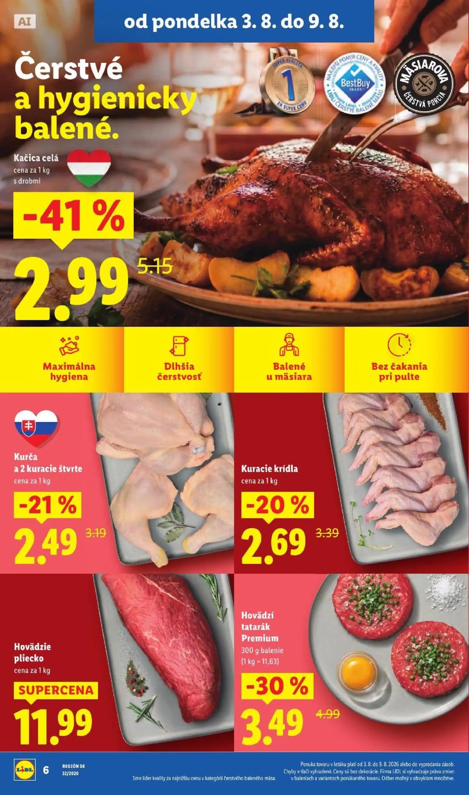 Lidl leták, strana 16 z 95 — Hovädzí tatarák Premium, Hovädzie pliecko