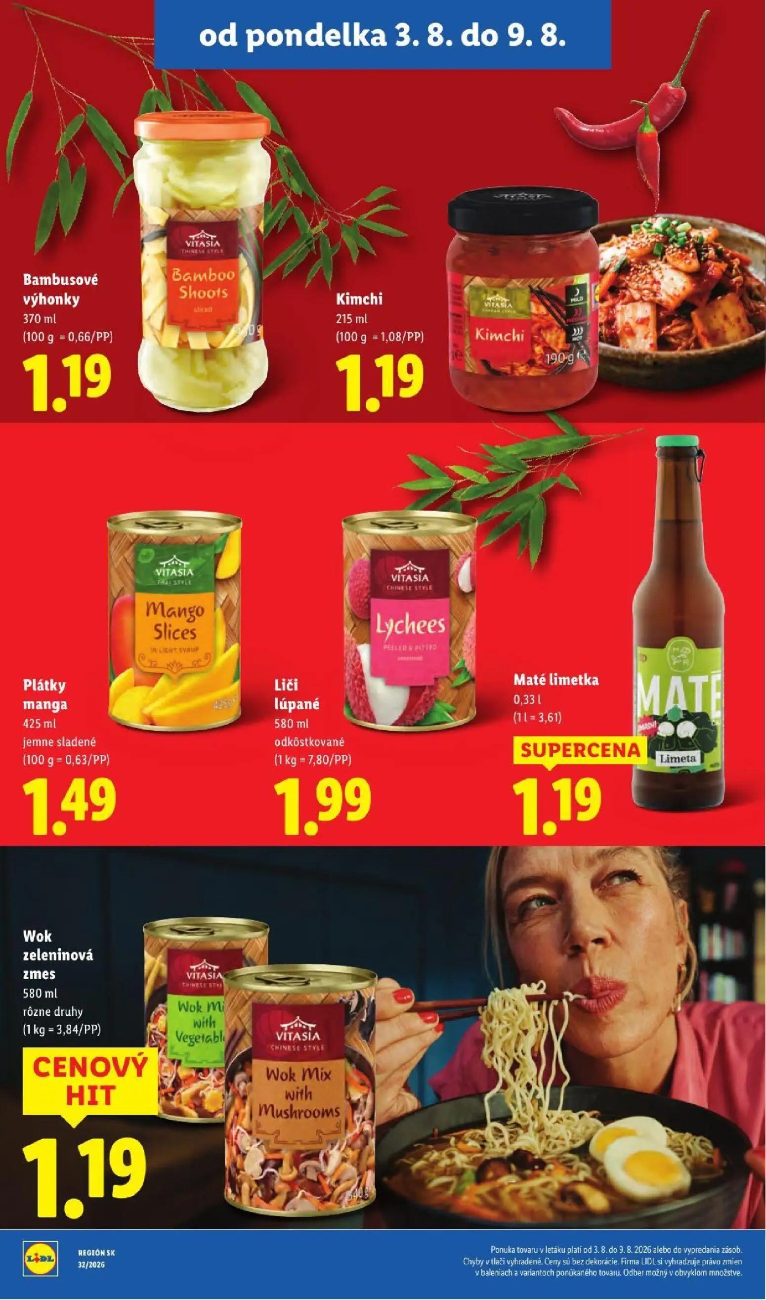Lidl leták, strana 41 z 95 — Bambusové výhonky, Kimchi, Plátky manga