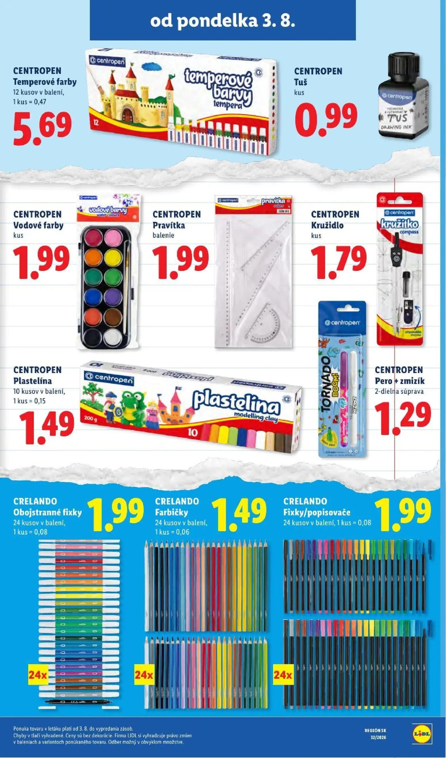Lidl leták, strana 49 z 95 — Pravítka, Kružidlo