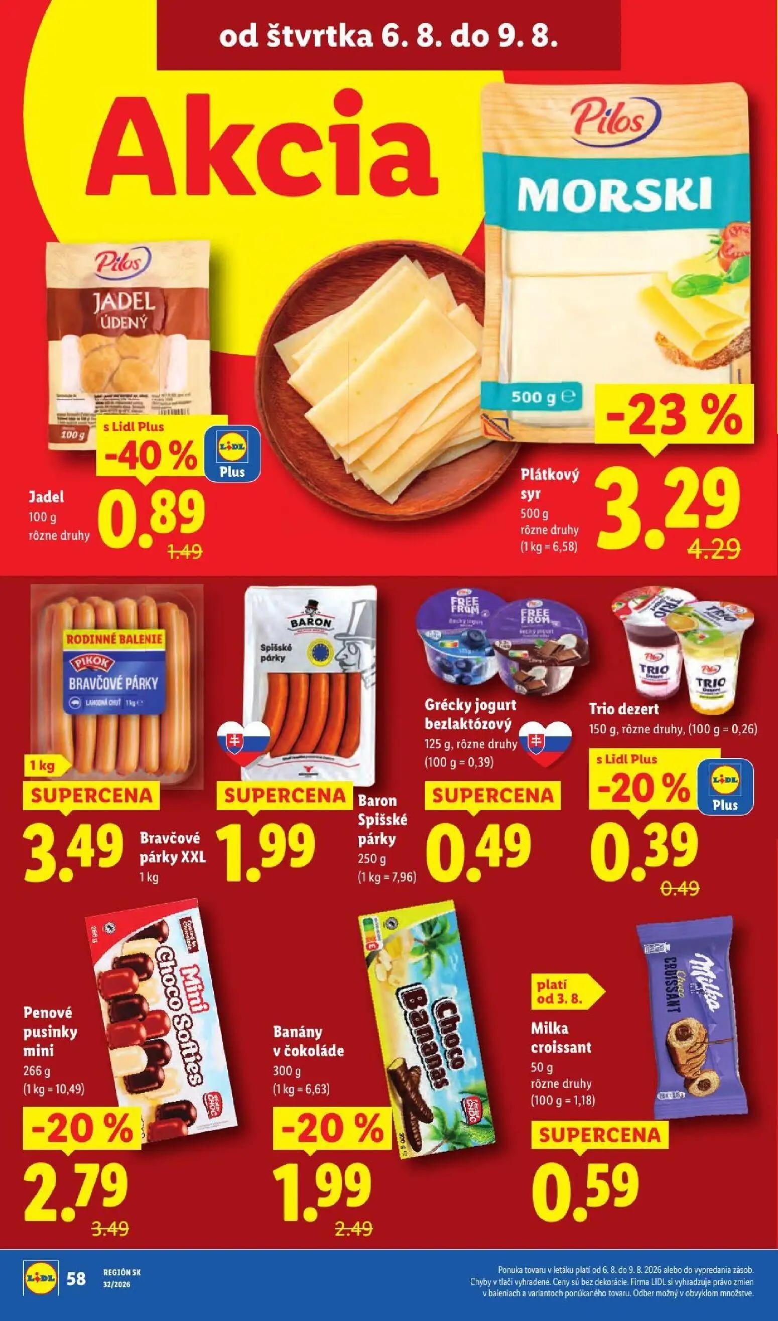 Lidl leták, strana 78 z 95 — Plátkový syr, Penové pusinky mini, Jadel