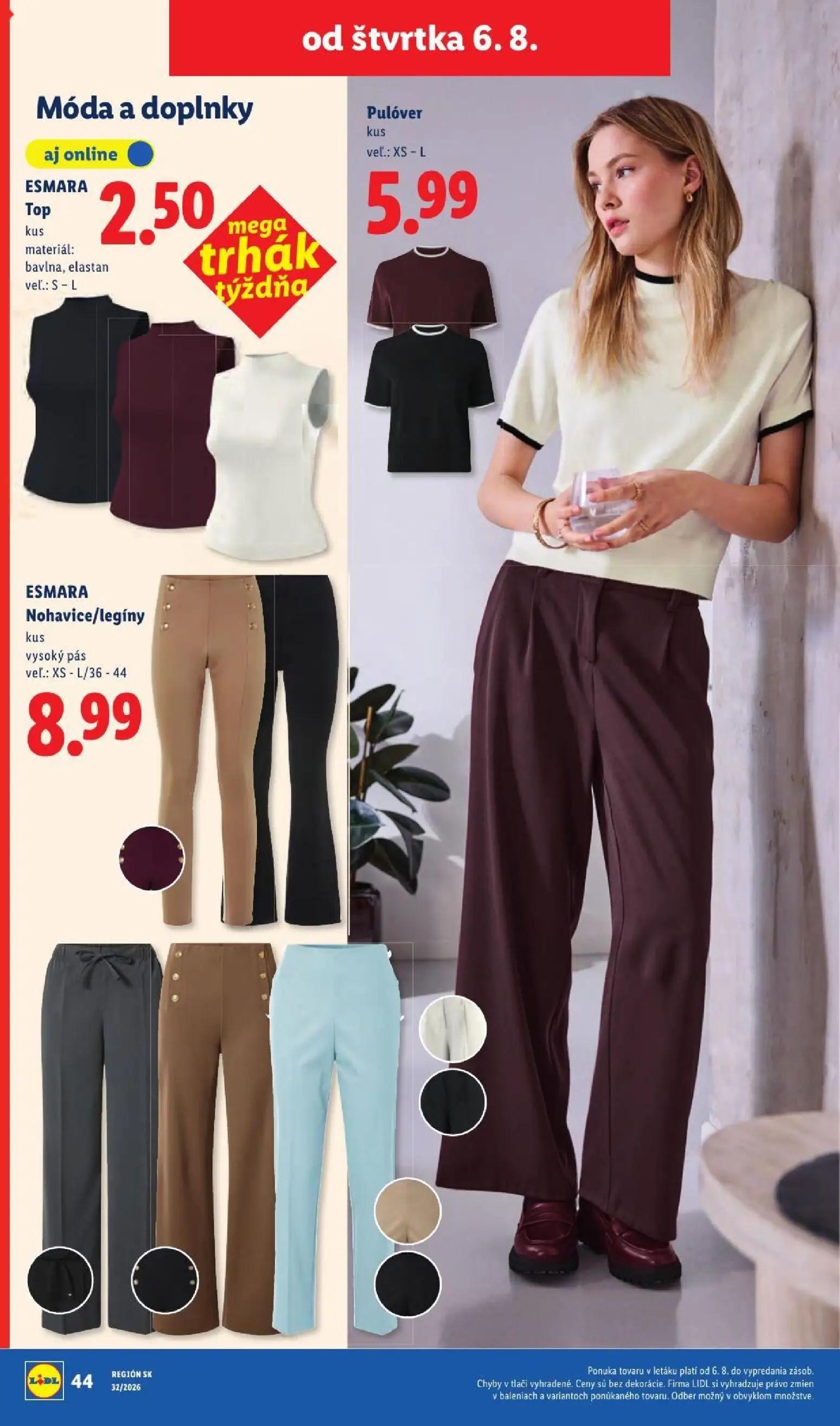 Lidl leták, strana 87 z 95 — Top, Pulóver, Nohavice/legíny