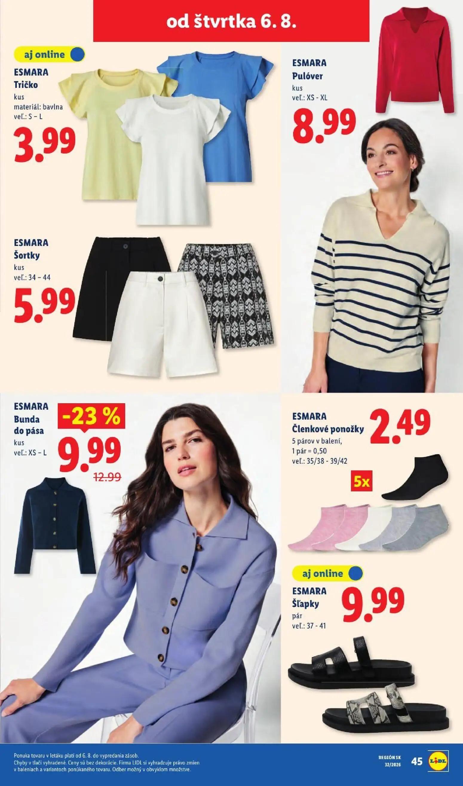 Lidl leták, strana 88 z 95 — ESMARA Bunda do pása, ESMARA Tričko, ESMARA Pulóver
