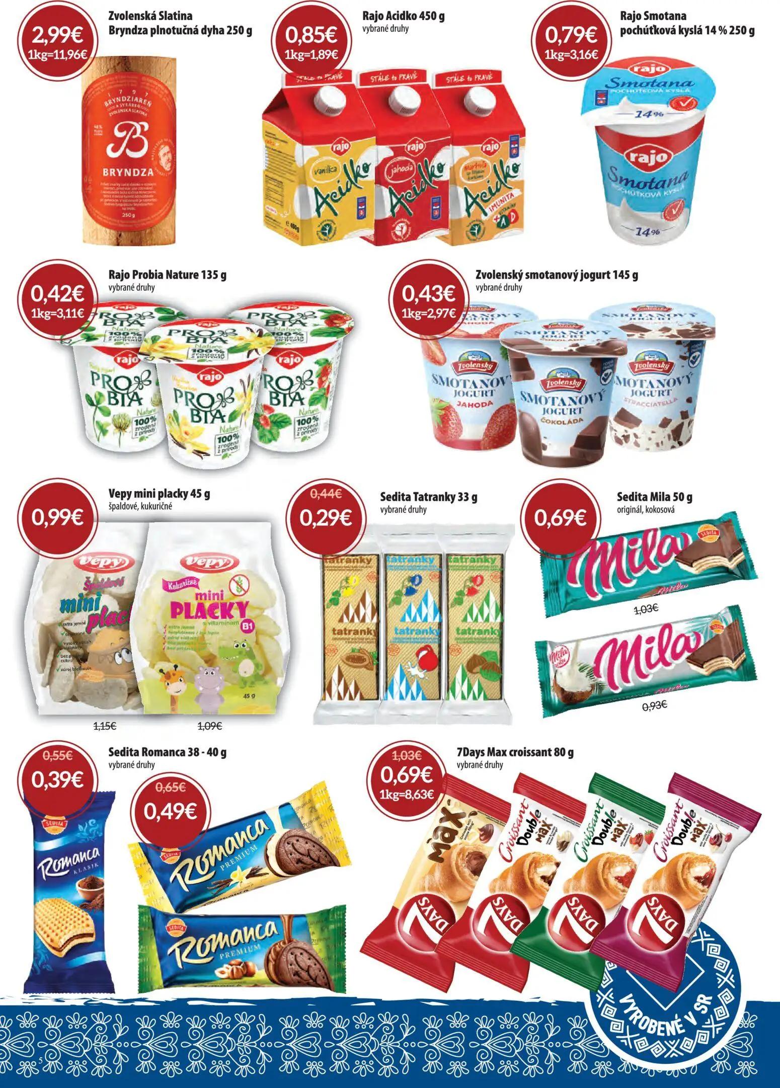Nitrazdroj leták, strana 5 z 32 — Sedita Mila, 7Days Max croissant, Vepy mini placky