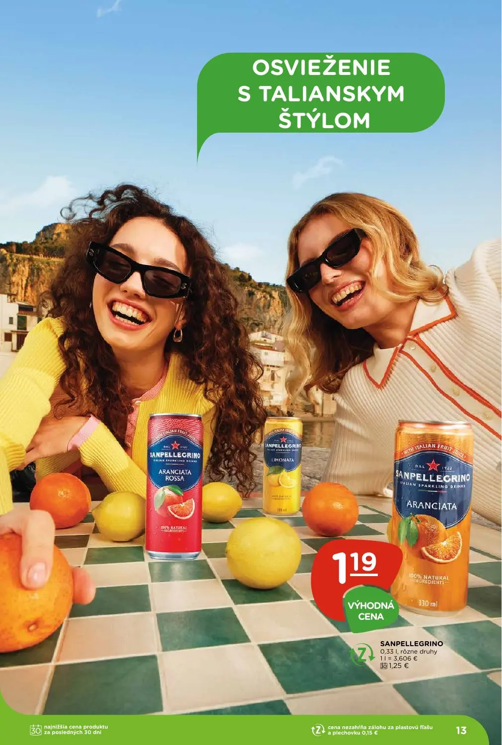 Terno leták, strana 13 z 29 — SANPELLEGRINO ARANCIATA, SANPELLEGRINO ARANCIATA ROSSA, SANPELLEGRINO LIMONATA