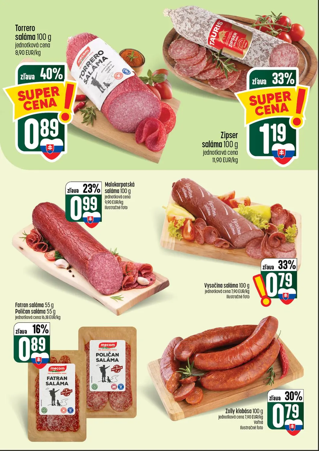 Coop Tempo leták, strana 11 z 56 — Torrero saláma, Zipser saláma, Malokarpatská saláma